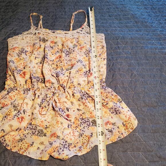 In Bloom By Jonquil Size S/M Romper (S) Robe Set (M) Spring Floral Purple Orange - Picture 10 of 12
